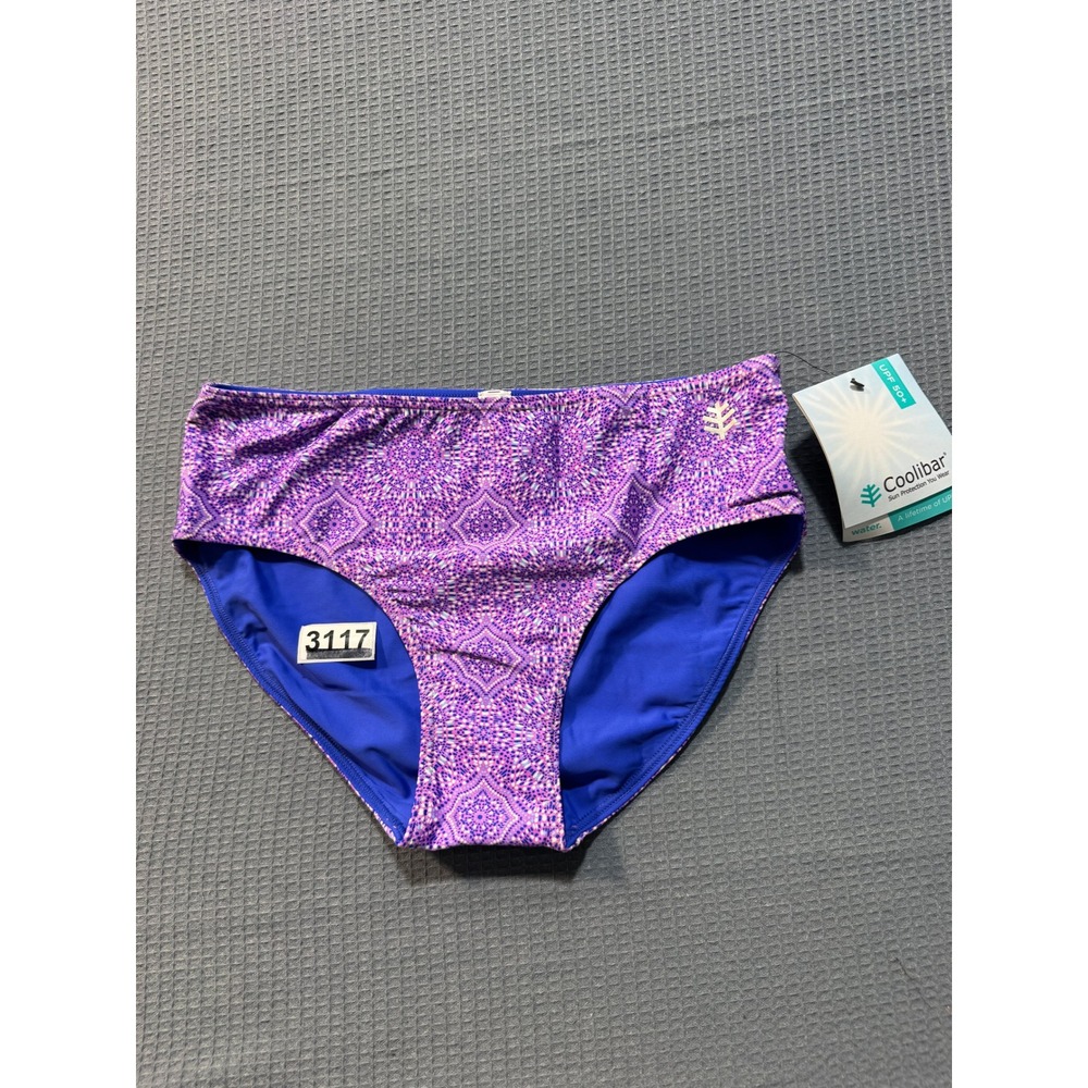 Coolibar Swim Bottom Womens XS Purple UPF 50+ Geometric Mandala Print